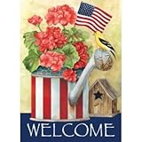 Toland Home Garden Patriotic Watering Can Garden Flag 118224