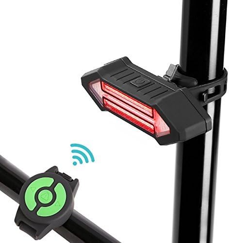 KILI LIFE Turn Signal Tail Light, Intelligent LED Waterproof Cycle Rear Light, Rechargeable with Wireless Remote for Mountain and Road Bike