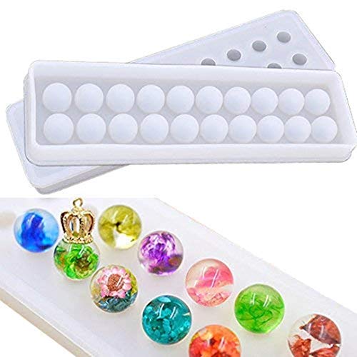 Silicone Mold Set Pendant Mold for DIY Necklace Bracelet Jewelry Making Craft - 20 Cavities