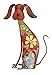 Deco 79 Metal Dog Decorative Garden Sculpture Indoor Outdoor Garden Statue with Floral Pattern, Outdoor Sculpture 12