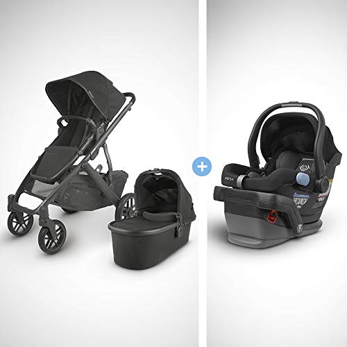 UPPAbaby Vista V2 Stroller Jake (Black/Carbon/Black Leather) + Mesa