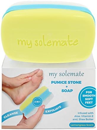 My Solemate Pumice Stone &amp; Soap Callus Remover IN ONE For Smooth Soft Healthy Feet (2 Pack)