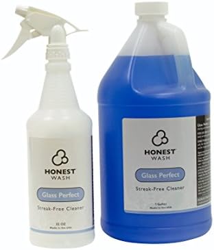 Honest Wash Car Care Glass Perfect 1 Gallon Window and Glass Cleaner. Streak-free, Tint-safe, Perfect for cars, trucks, SUVs, & motorcycles. Big Value Sized Bottle.