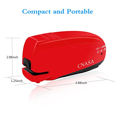 Electric Stapler-CNASA Automatic Electric Stapler with Remover for Home, Office, Classroom and School, 10 to 16 Sheets, Red