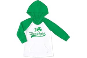 BesserBay St Patrick's Day Kids Clover Raglan Hoodie Sweatshirt 1-10 Years