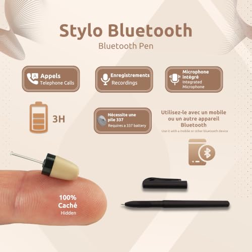 PingaOculto Vip Pro SuperMini Bluetooth Headset for Phone with Built-in Microphone - Compact Mini Wireless Earphone for Calling and Recording (Vip Pro SuperMini Bluetooth Pen)