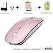 Upgraded Bluetooth Wireless Mouse for Laptop MacBook pro iPad MacBook Air Chromebook iPad Pro iPad Air Mac Pc Win8/10 (Electroplated Frame Rose Gold)