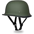 Daytona Half Shell German Motorcycle Helmets, DOT Approved for Superior Safety and Style – Comfortable, Durable, and Perfect for Riders Who Want a Retro Look with Modern Protection Standards