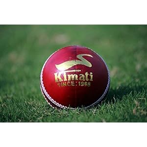 Kimati Leather Cricket Ball for Professionals (5.5oz, (Dimpy))