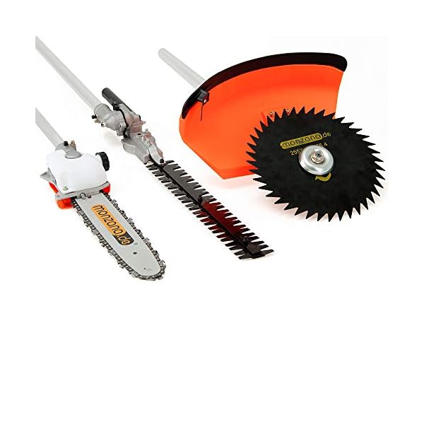 Gardebruk Benzin Motorsense GBMT520 2 PS Tragegurt 5 in 1 Multitool 1m Verlängerung Heckenschere verstellbar… – Bild 3