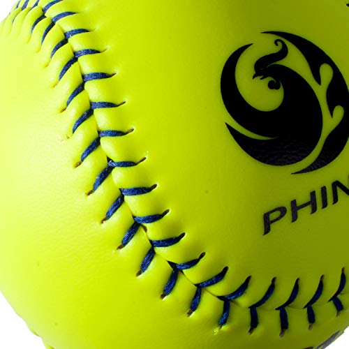 PHINIX 12 inch Practice Softball Official Size and Weight Professional