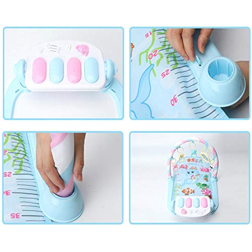Baby Play Mat Game Carpet Crawling Mat Music Fitness Rack 2 in 1 Educational Toys Piano Blanket Activity Gym Toy Light Sound Baby Girl Boy 0-4 Year