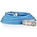 Miusco Extreme Weather 25 ft 14 Gauge Heavy Duty Outdoor Extension Cord, 14/3 SJEOW, Triple Outlet, Lighted Plug