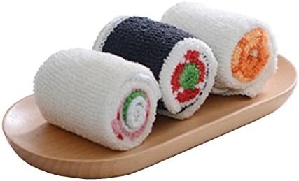 Youful New Designs Sushi Kitchen Towels ,Dishcloth, Tea Towels, Set of 3, Multi ,mini(8.313.8 Inch), Cute
