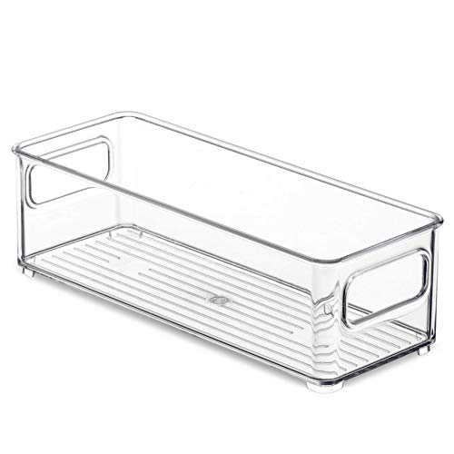 Set Of 8 Stackable Plastic Food Storage Bins Refrigerator Organizer