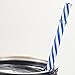 Dakoufish 12 Piece 9 Inch Reusable Plastic Thick Drinking Straws BPA Free Mason Jar Straws transparent small Stripe 6 Colors (9inch 6color)