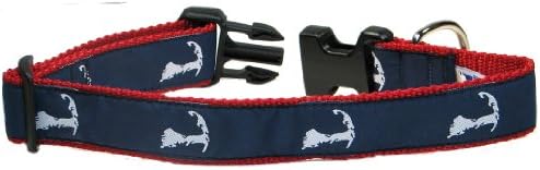 Preston Map of Cape Cod Dog Collar, Medium and Large Dogs, 1 1/4 Inch Width (Medium, 1 1/4 Inch Width)