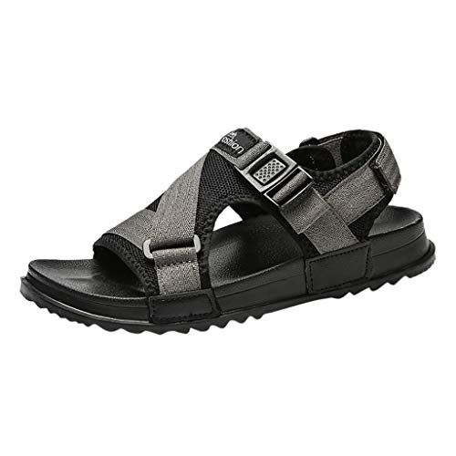 Forthery Men Sports Sandals Athletic Outdoor Fisherman Hiking Walking Flip Flops Beach Shoes(Grey,US 8.5 / CN 42) 2020 - Thumbnail 7