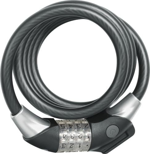 ABUS Raydo Pro 1450/185 Coiled Cable Lock with TexKF Bracket, 185 cm