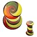 BodyJ4You Glass Saddle Plugs Kit Swirl Spiral Set 4G-14mm (8 Pieces)