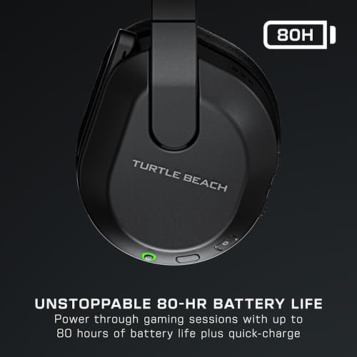 Turtle Beach Stealth 600 Auriculares inalámbricos multiplataforma amplificados para juegos para Xbox Series X|S, Xbox One, PC, PS5, PS4 y dispositivos móviles - Bluetooth, batería de 80 horas, micrófono con cancelación de ruido - Negro