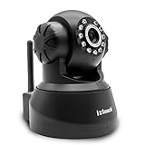 iZtouch IZSP-012 Black 1280x720P HD H.264 Wireless/Wired IP Camera with Two-Way Audio Night Vision Pan/Tilt Control QR Code Scan Phone remote monitoring supported