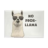 CafePress No Problem Llama Magnets Rectangle Magnet, 2