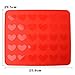Xiaolanwelc@ 30 Holes Silicone Macarons Mat Heart Shape Macaron Dessert Mold Pad Oven Baking Tray DIY Kitchen Baking Pastry Tools
