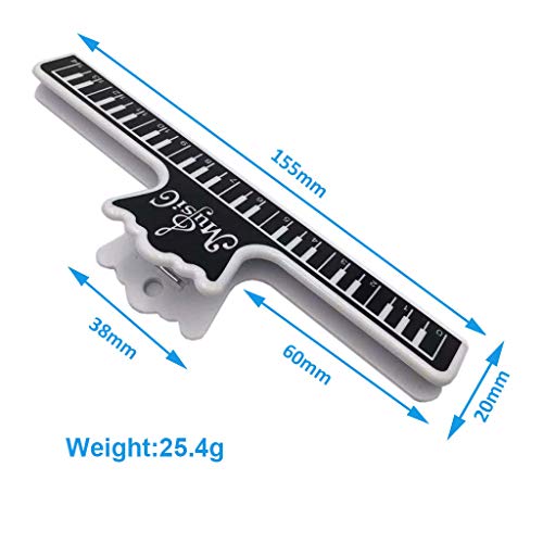 Pakala66 Music Sheet Clip Music Book Clip Book Page Holds Piano Book Clamps-Black