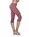 Yoga Reflex Women's Side Seam Low Waist Active Running Yoga Capri Pants
