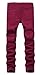 Qazel Vorrlon Men's Slim Fit Light Blue Stretch Destroyed Ripped Skinny Denim Jeans W34×32L