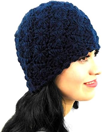 Dark Blue Navy Beanie Handmade Alpaca Beanie Hat