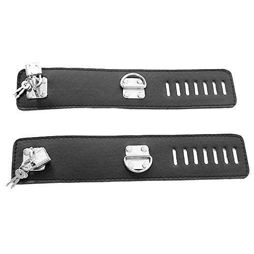 New Personal Steel Pipe Handcuffs , Adjustable Cuffs Black