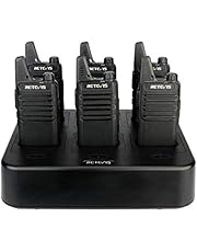 Retevis RT22 Walkie Talkies Rechargeable Hands Free 2 Way Radios Two-Way Radio(6 Pack) with 6 Way Multi Gang Charger