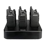 Retevis RT22 Walkie Talkies Rechargeable Hands Free UHF Channel Lock 2 Way Radios Two-Way Radio(6 Pack) with 6 Way Multi Gang Charger