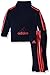 adidas Baby Boys' Iconic Tricot Jacket and Pant Set, Dark Indigo, 12 Months