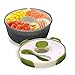 CHAUDER Reusable Salad Container To Go for Lunch with Dressing Dispenser and Ice Pack, 5 Cup Large Capacity Mixing Bowl, PVC, BPA-Free, FDA Passed, Perfect for Women, Men, Kids, With Fork