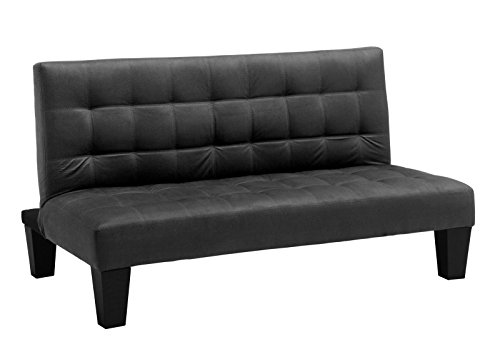 DHP Ariana Junior Microfiber Sofa Futon Couch, Black, Perfect For
Childrens Playroom