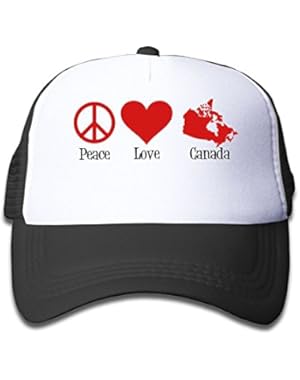 Peace Love Canada Youth Toddler Mesh Hats Boy and Girls Baseball Trucker Cap
