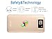 Uni-Yeap 11000mAh Battery Charger Power Bank with High Speed and Flashlight with LCD Screen Compatible for iPhone 11 Xs Xr X 8 7 6s 6 iPad Samsung Galaxy and All Smart Phone (Gold)