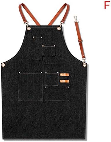 Sumerlly Denim Apron Strap Bib Apron Barista Bartender BBQ Chef Uniform Workwear