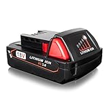 FLAGPOWER Cordless Tools Replacement Battery 18V 2.0Ah Li-ion for Milwaukee M18 XC 48-11-1815 48-11-1820