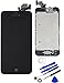for iPhone 5 LCD Display Touch Screen Full Assembly Replacement with Home Button Front Camera Ear Speaker Repair Tools and Tempered Glass, Black