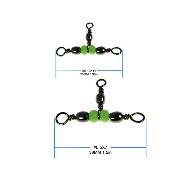 50-Pcs-3-Way-with-Glow-Beads-Fishing-Barrel-Triple-Swivels-Fishing-Tackle