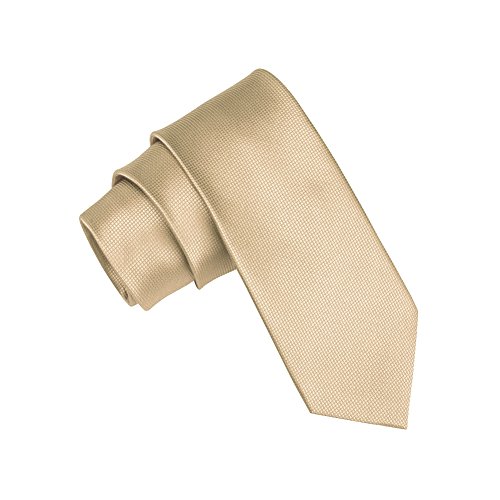 FoMann Mens Skinny Ties Business Solid Woven Necktie 2.75 Inch