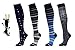 Dr. Motion 4 Pairs Therapeutic Graduated Compression Women's Knee-hi Socks