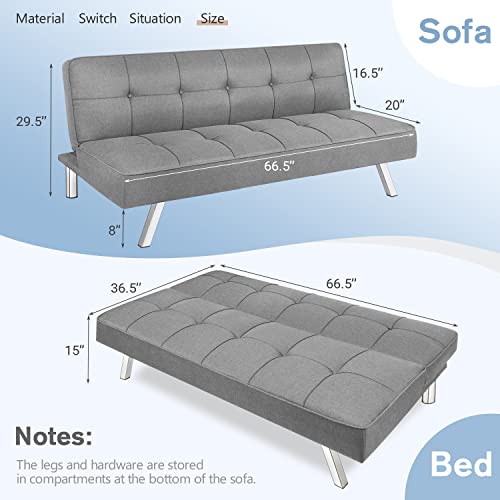 Furmax Futon Sofa Bed Convertible Sleeper Couch Bed for Living Room