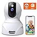 Security Camera 1080P Pet Camera - KAMTRON WiFi Home Security System for Office/Baby Monitor, 2.4Ghz PTZ Indoor IP Wireless Dome Camera with Night Vision, Two-Way Audio, Cloud Service Available, White