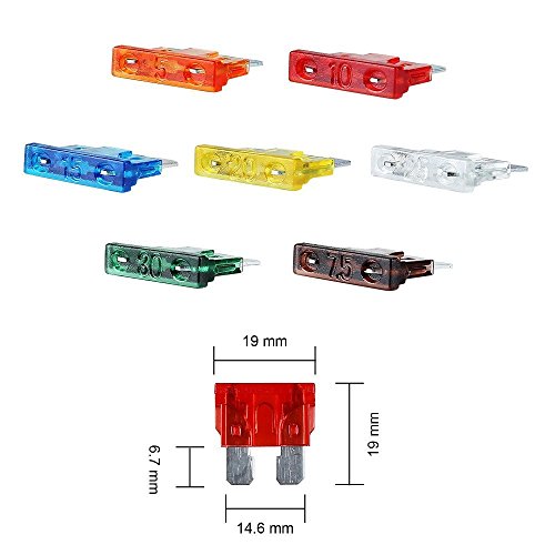 140pcs ATO/APR/ATC Fuse Car Kit Assorted Auto Car Truck Standard Blade Fuse Assortment 2A 3A 5A 7.5 A 10A 15A 20A 25A 30A 35A 40A Car Boat Truck SUV Automotive Replacement Fuses Puller - Thumbnail 2