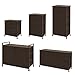 WLIVE Nightstand, 2 Drawer Dresser for Bedroom, Small Dresser with 2 Drawers, Bedside Furniture, Night Stand, End Table with Fabric Bins for Bedroom, College Dorm, Brown